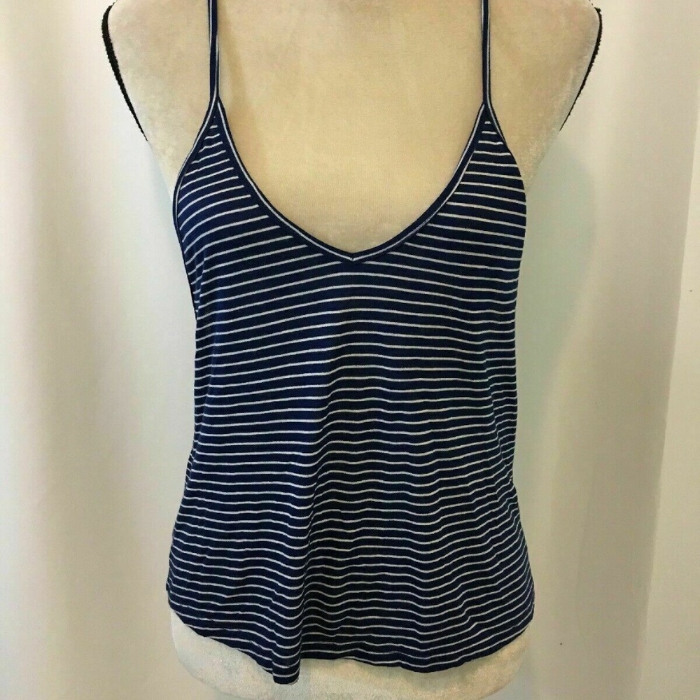 NWOT LF Blue and White Striped Strappy Tank Top